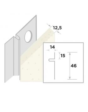 Stucstop aansluitprofiel 1319 vz L=300 cm