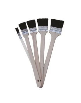 Radiatorkwast SUPER PROF zwart haar houten steel 2.5 inch