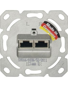 Universele RJ 45 inbouw-datadoos Cat. 6, 2-voudig | Per stuk