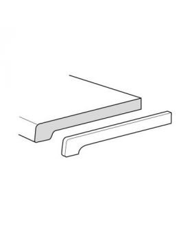 Werzalit afdekkap (Links + Rechts) 37x605mm wit