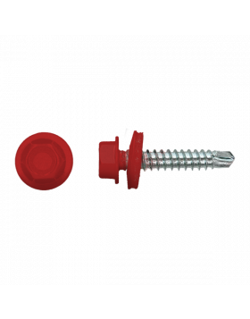 Zelfborende schroef 4,8x35mm Verzinkt RAL3002 | 100 stuks