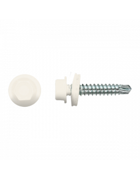Zelfborende schroef 4,8x35mm Verzinkt RAL9010 | 100 stuks