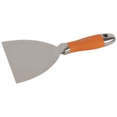 Super Prof spachtelmes één geheel roestvrij staal soft coat handgreep 150 mm