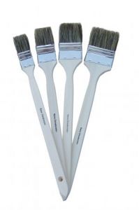 Radiatorkwast wit haar houten steel 1,5 inch