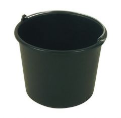 Bouwemmer zwart. 12 liter