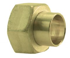 Messing Soldeer 2-delige rechte koppeling 1 binnen x 22