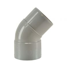 PVC Afvoerbocht 45 graden mof/spie grijs 40mm