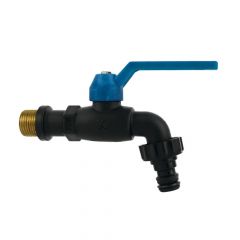 Buitenkraan vorstbestendig 1/2" zwart