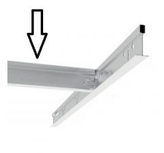 Q-line T24 Dwarsprofiel wit 38 mm L= 1200 mm - 60 stuks