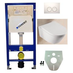Geberit UP 100 + Metro wc + zitting + Delta 21 wit