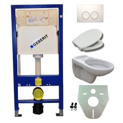 Geberit UP 100 + Neptunus WC + Ultimo zitting + Delta 21 wit