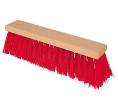 Harde Bezem / Harde Veger SUPER PROF 410 mm. rood