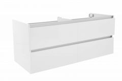 Wiesbaden Vision losse onderkast dubbel met 4 laden 120x46cm  wit