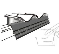 Monier combi dakvoetprofiel +muiskam zwart 13.5x103cm