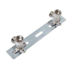 Muurplaat Kraan Multi-Fit Dubbele 90 graden messing 1/2 inch