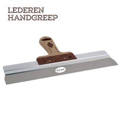 Spackmes SUPER PROF PURE aluminium 380 mm RVS met LEDEREN-greep