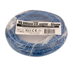 VD-draad 2.5 mm2 blauw - 10 meter