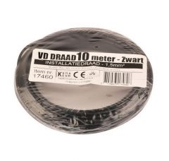 VD-draad 1.5 mm2 zwart - 10 meter
