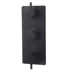 Wiesbaden Caral inbouw douchekraan afbouwset 3-weg zwart