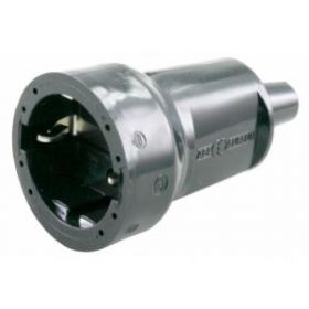Contrastekker RA pvc 10/16A zwart