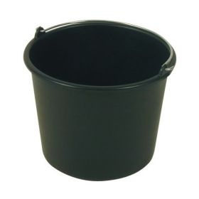 Bouwemmer zwart. 12 liter