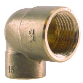 Messing Soldeer knie conisch 1/2 binnen x 15mm