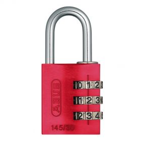 Abus 145/30 rood aluminium cijfercombinatiehangslot - 30 mm