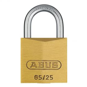 Abus 65/25 messing hangslot gelijksluitend - 25 mm