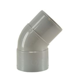 PVC Afvoerbocht 45 graden mof/spie grijs 110mm