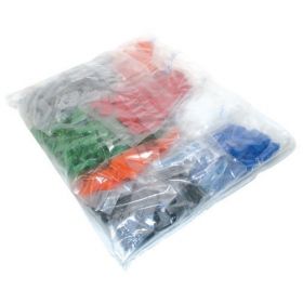 Assortiment Kunststof uitvulplaatjes 50x50mm in zak - Totaal: 432 stuks