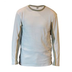 Be-Wear | T-shirt lange mouw | wit-grijs | Maat XL | Super Prof