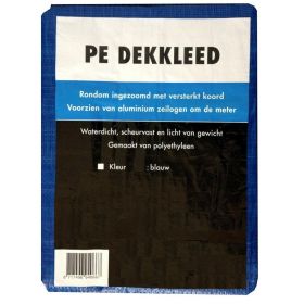Dekkleed PE (Polyethhlene) blauw 4x6 meter - Bouwbestel Huismerk