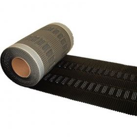 Ventilerende nok- en hoekkeperrol 34 cm breedte 5 meter per rol zwart