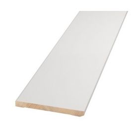 Grenen plint afgelakt 9010 FSC 12 x 90 mm 480 cm - per 2 stuks