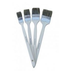 Radiatorkwast wit haar houten steel