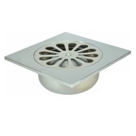 Chroom ABS doucheput 14x14 onder 40mm