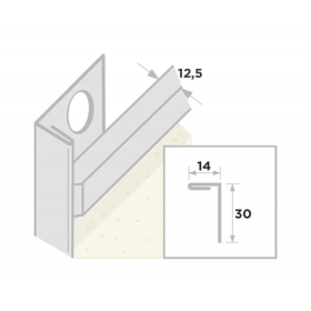 Stucstopprofiel 1131 L= 300 cm 1x12,5mm
