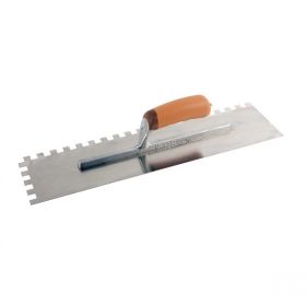 Lijmspaan Super Prof 480x120 mm RVS. 10x10 mm met SUPERSOFT-handgreep