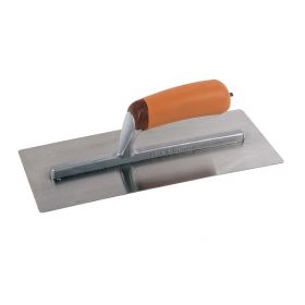 Pleisterspaan SUPER PROF gebogen 305x120x0.65 mm met SUPERSOFT-handgreep. RVS