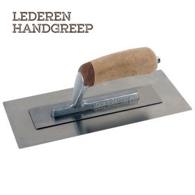 Pleisterspaan FLEX SUPER PROF PURE 280x125x0.4mm RVS met Leren handgreep