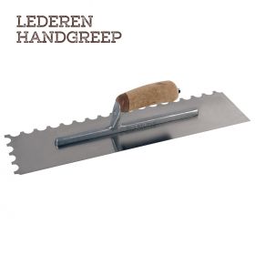 Lijmspaan SUPER PROF PURE 480x120 mm RVS, halfrond 20x10 mm Leer