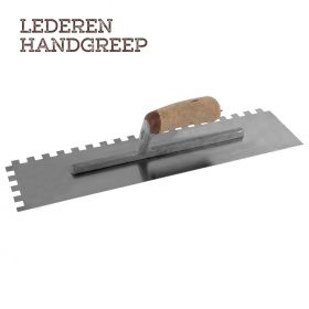 Lijmspaan SUPER PROF PURE 480x120 mm RVS, 15x15 mm met Leer