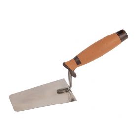 Tegeltroffel / Stukadoorstroffel - rechte ronde hoek 140mm RVS - SOFT