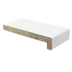 Vensterbank met neus 38mm mat wit FSC 302 x 25 cm diep